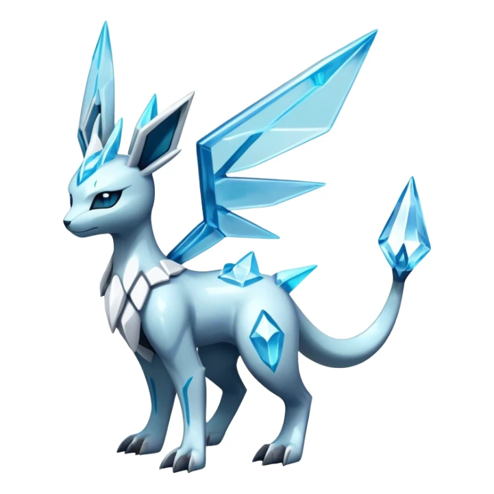 Futuristic Glaceon-dialga-hybrid, full body sticker
