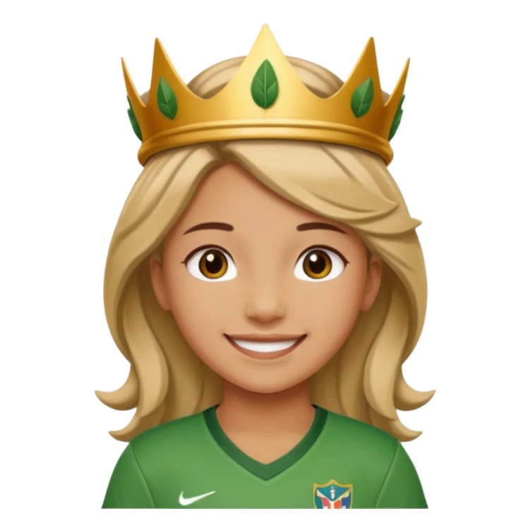 laurel crown on a girl soccer star sticker