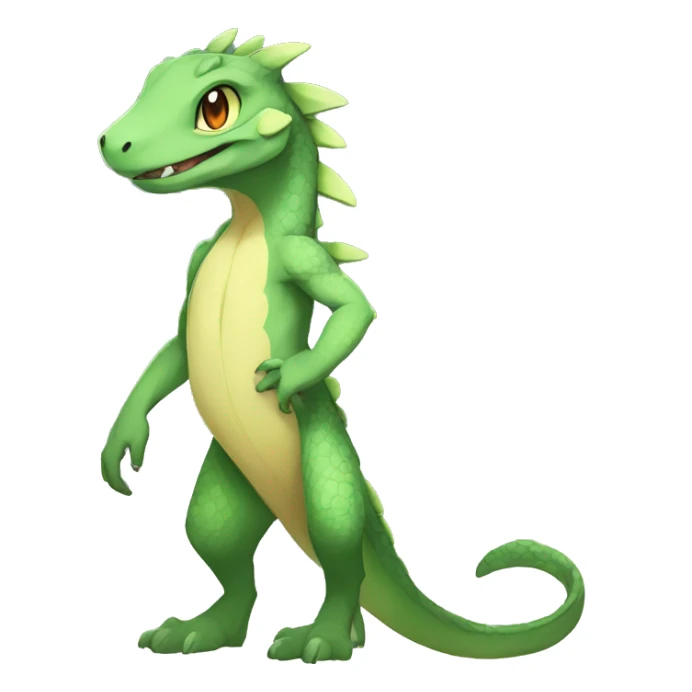 Anthro Sona Fakemon Reptile Full Body sticker