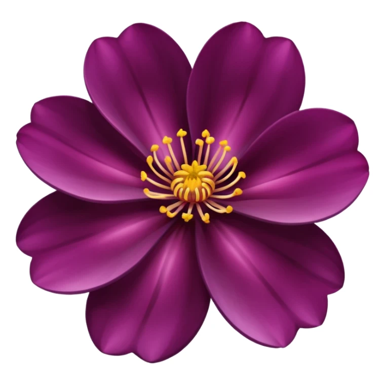 flower emoji color deep plum in 24px size hd sticker