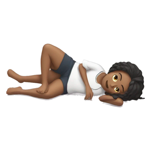 À girl laying on the ground sticker
