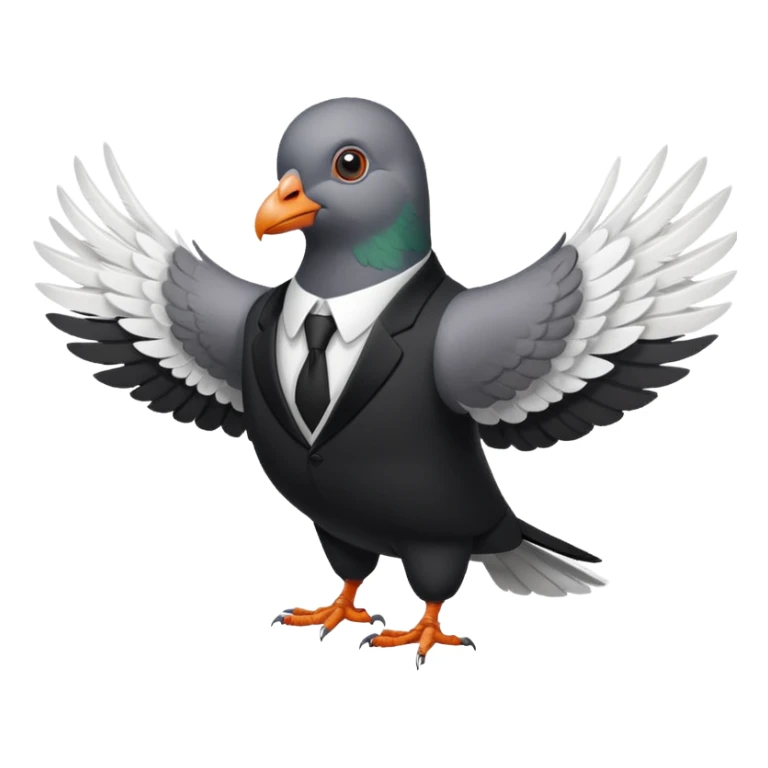 Pigeom in Suit Levitating sticker