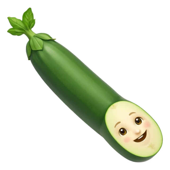 zucchini with a face doing an upside down cartwheel sticker