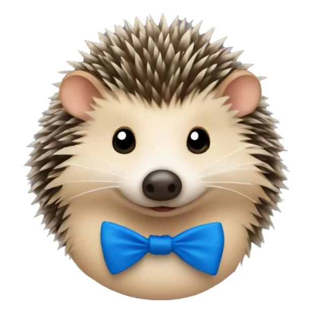 hedgehog wearing a blue bow tie  sticker