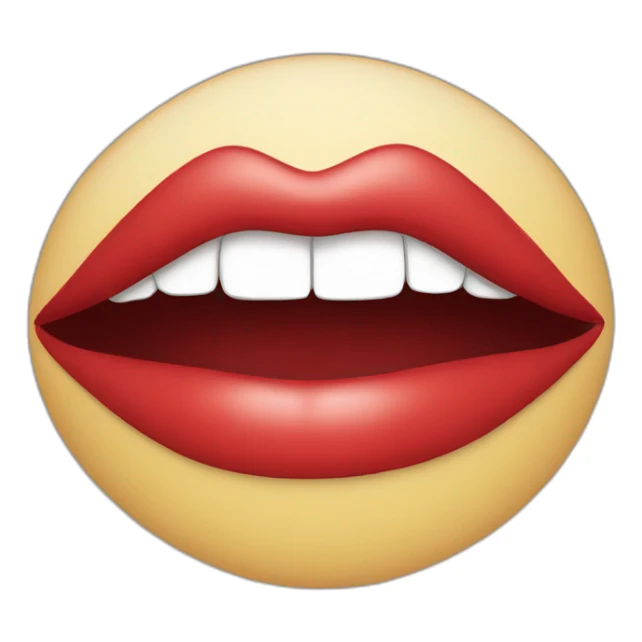 kiss red mouth sticker