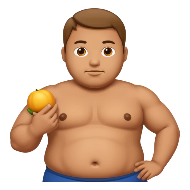 a guy with fat belly but his arms are small sticker