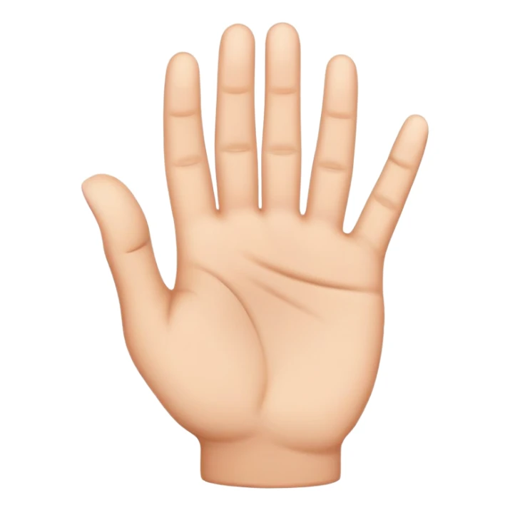 Palm of the left hand, Fingers in a separated position sticker