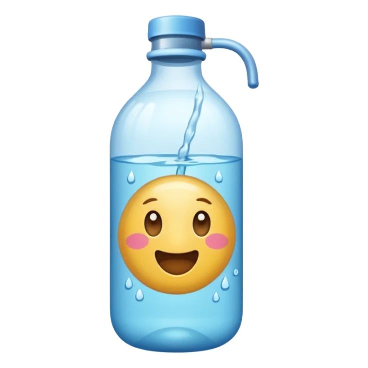 botella de agua sin ningun emoji en el medio  sticker