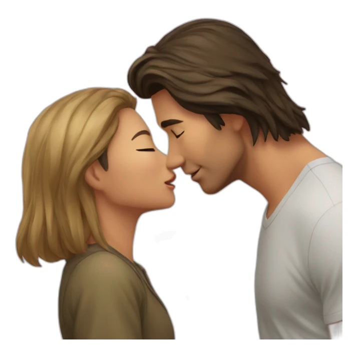 fabio kissing an asian girl sticker