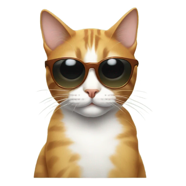 Cat with sunglasses sticker