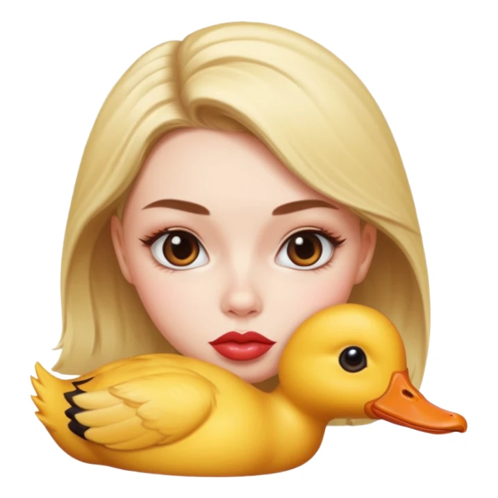 girl with big duck lips sticker