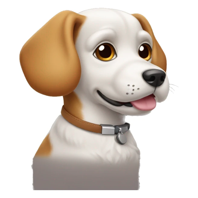 Dog wearing AirPods  sticker