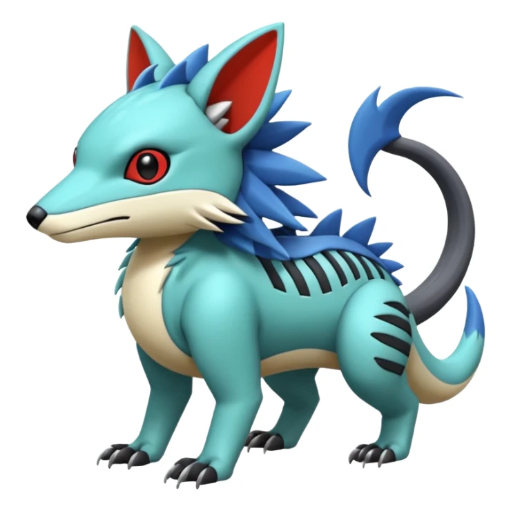  exotic tropical cyber-Sleuth-Loyd-Garmaddon-Litten-Linoone-Noibat-Fakémon-Pokémon-Vernid-creature sticker