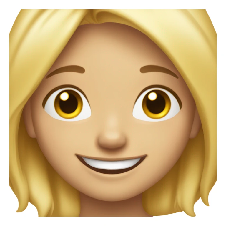 Self care blonde girlie smily face sticker