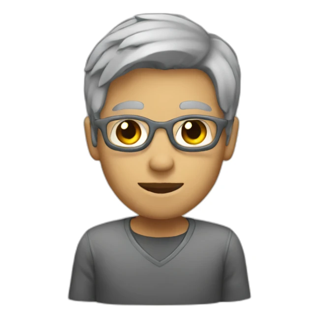 emoji con forma de persona de color gris sticker
