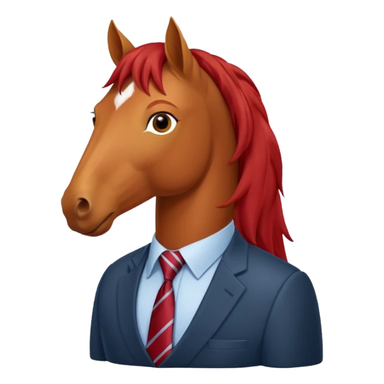 red horse who is a smart bank clerk sticker