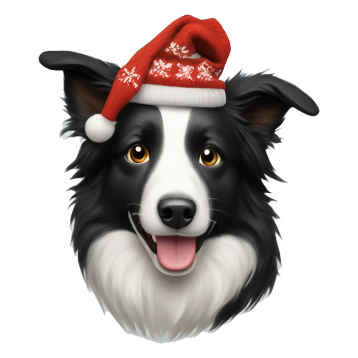 Realistic Border Collie wearing christmas Sweater  sticker
