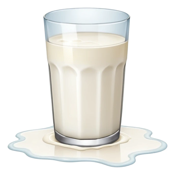 spilled glass of milk on floor milk puddle sticker