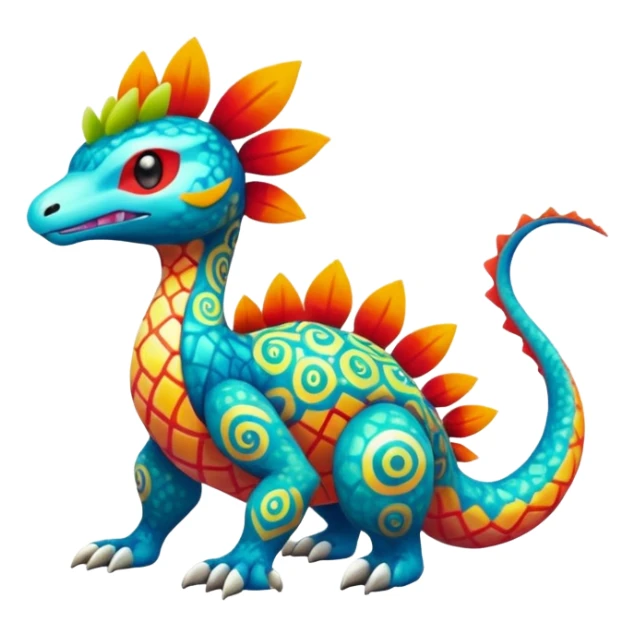 Colorful Exotic Pokémon-Fakémon-hybrid-creature (full body) sticker