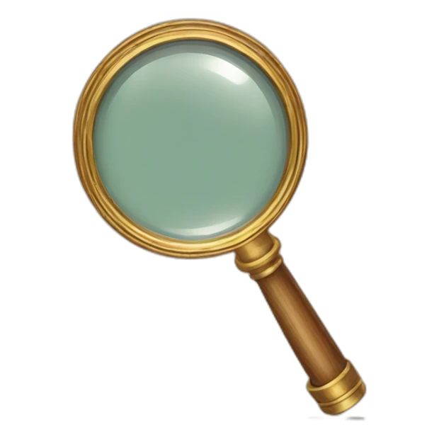 cartoon vintage magnifying glass sticker