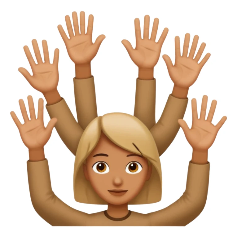 Someone holding up six and seven in their hand sticker