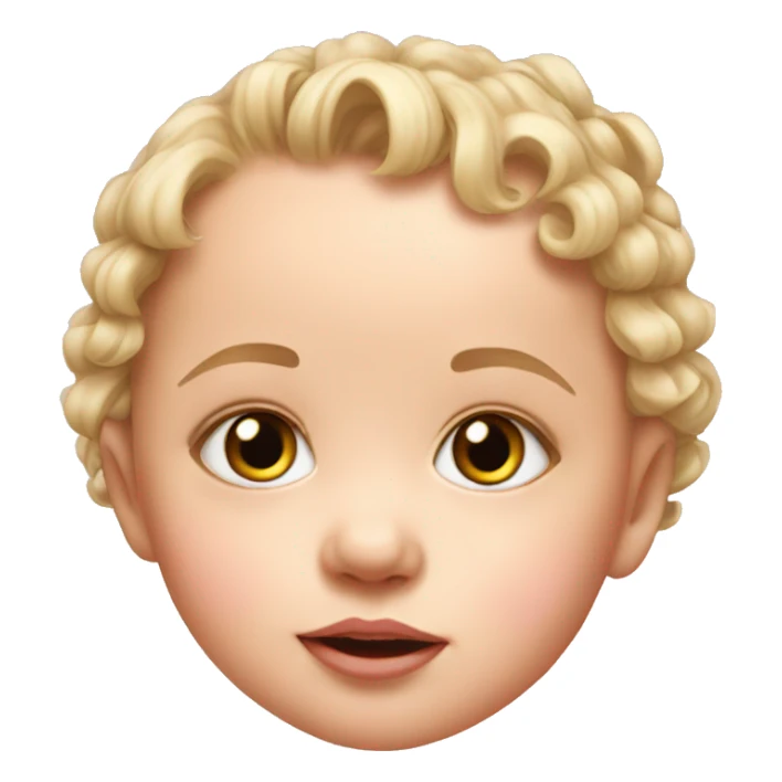 realistic baby girl portrait sticker