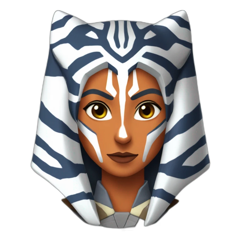 Horned Ahsoka Tano (Portrait, front facing, Apple iOS 17 style) sticker