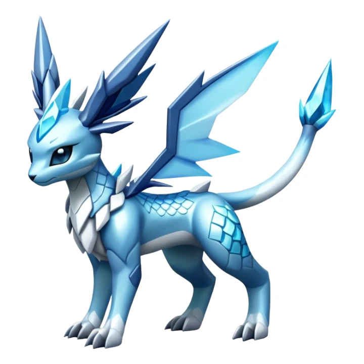 Futuristic Glaceon-dialga-hybrid, full body sticker