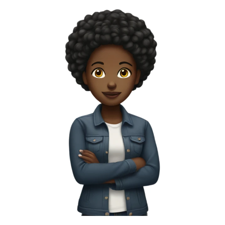 Black girl in salom sticker