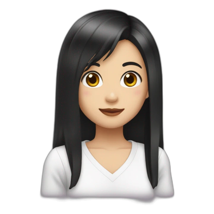 Sudo Maimi（Girl・Whitening・Long hair・Black Hair） sticker