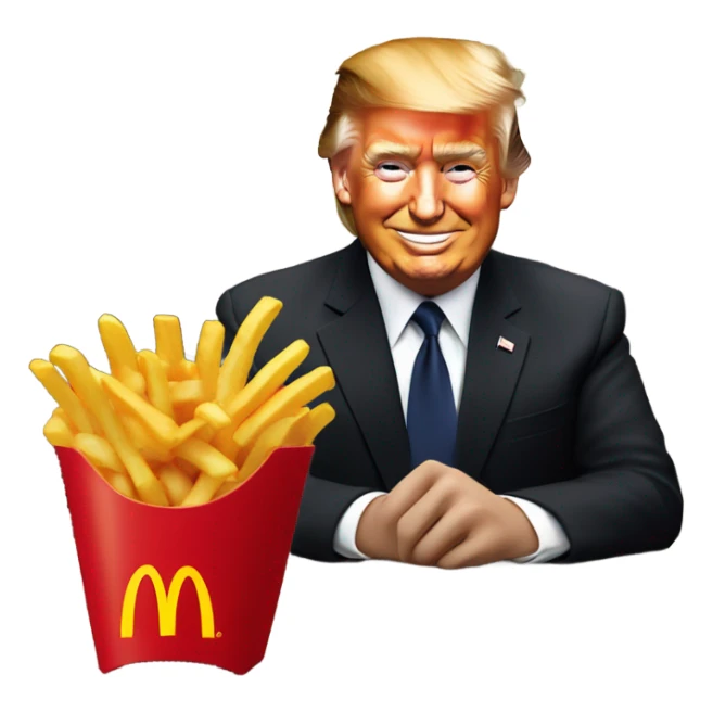 Donald trump in McDonalds sticker