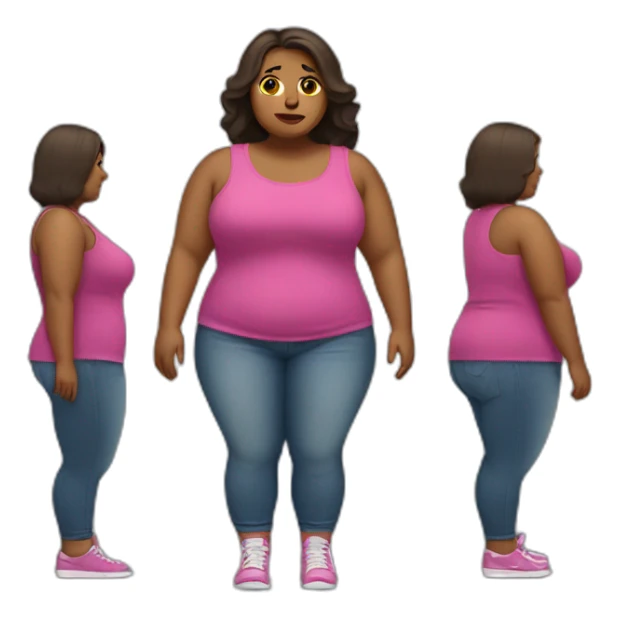 Plus Sized woman with hurting legs sticker