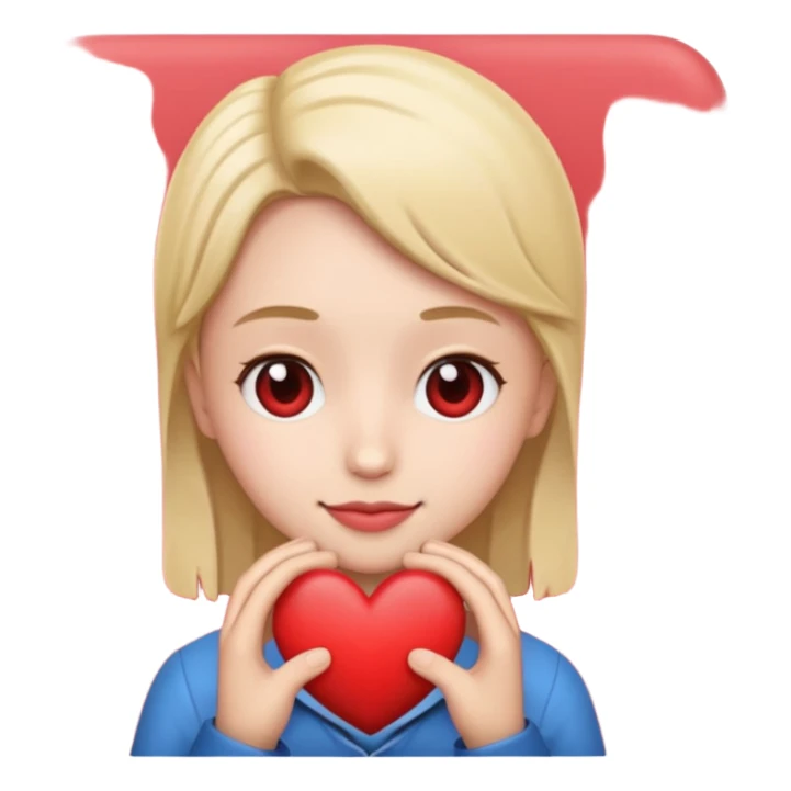 the photo is holding a heart emoji. sticker