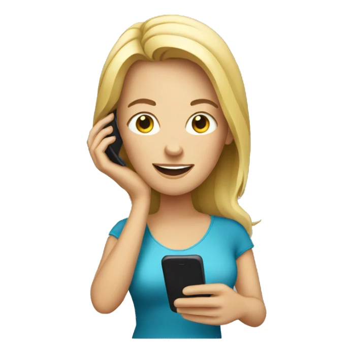 white woman holding phone sticker