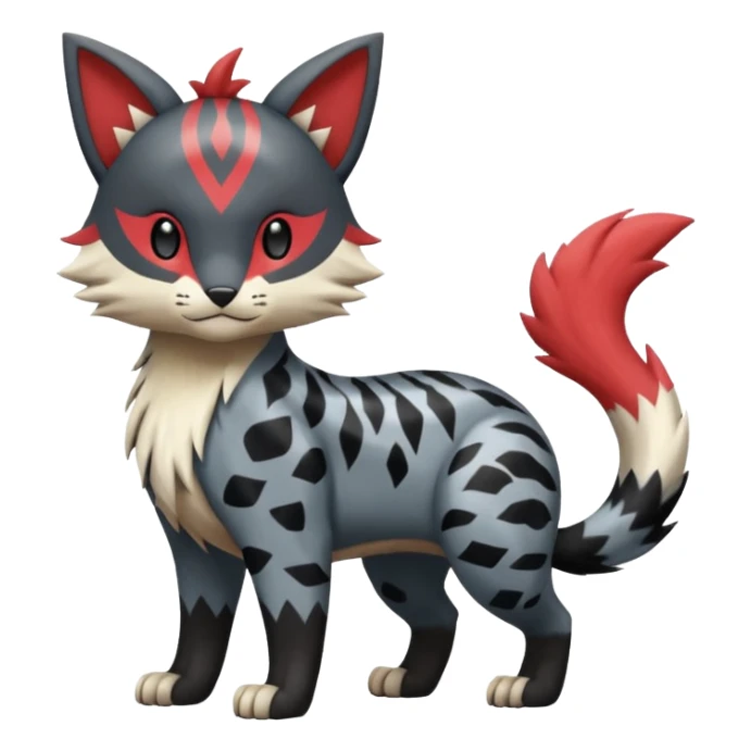 Liepard-Linoone-Litten-Skitty-Pokémon-fusion-creature (full body) sticker