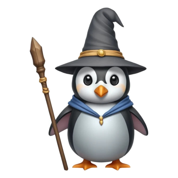 Penguin Wizard sticker