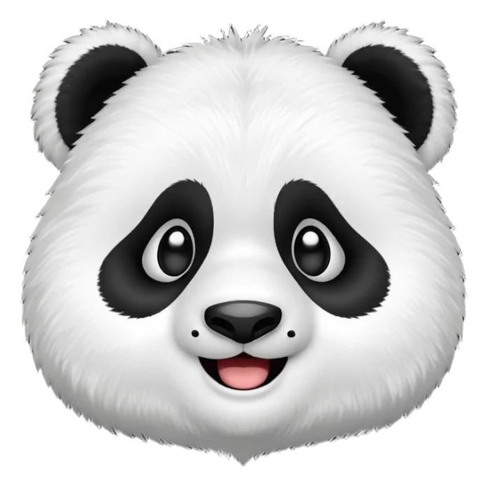 cute panda emoji with a cool expression, flat digital style, isolated on white background, emoji icon style sticker