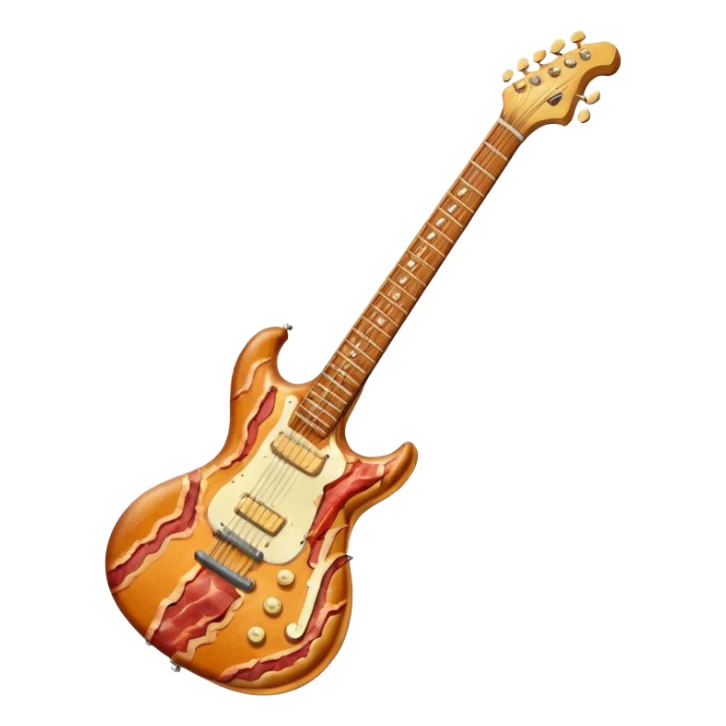 electric guitar made of bacon sticker