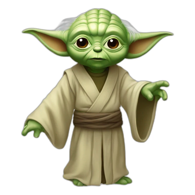 Yoda pousse en l’air sticker