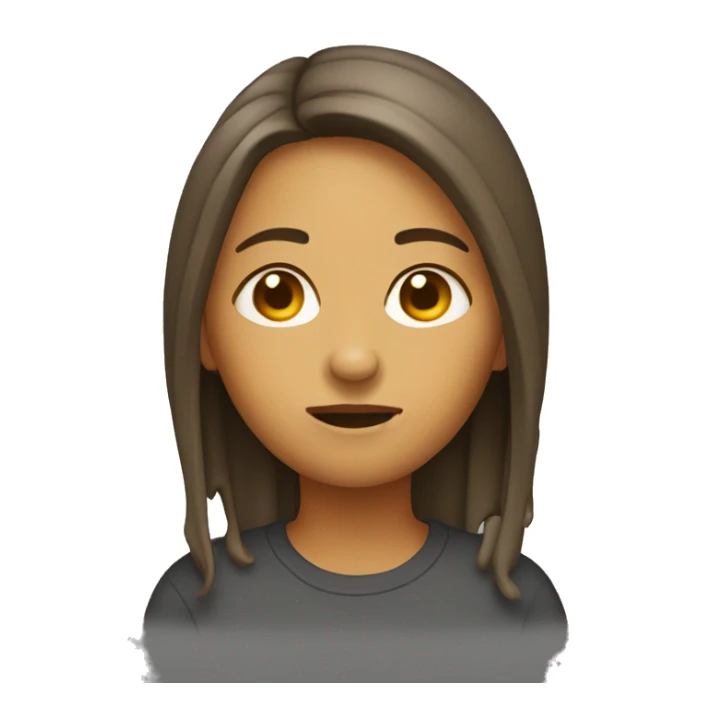 A female version of the melting emoji. sticker