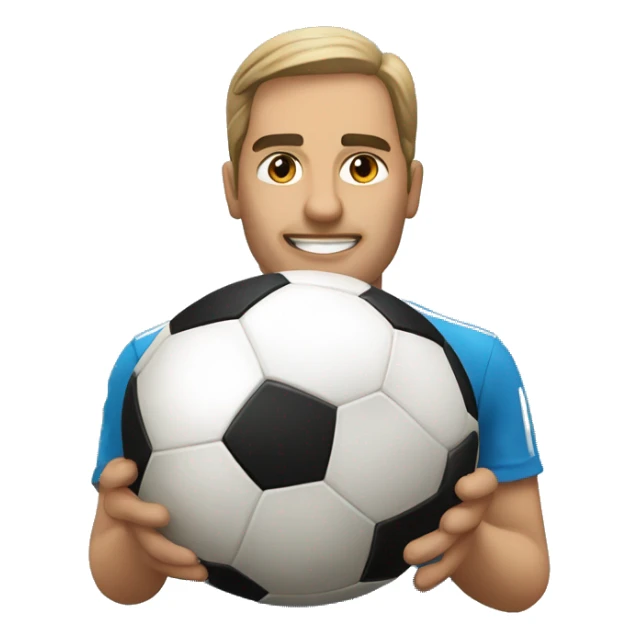 Un🫶🏻 q la mitad con una pelota de fútbol  sticker