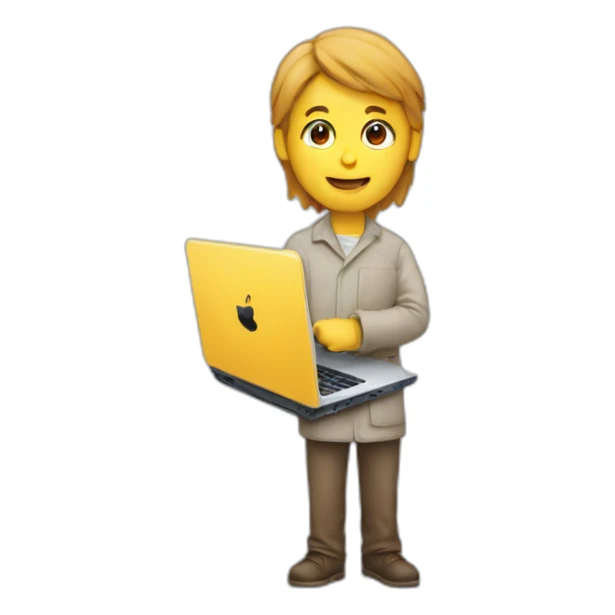 Laptop In Hand sticker