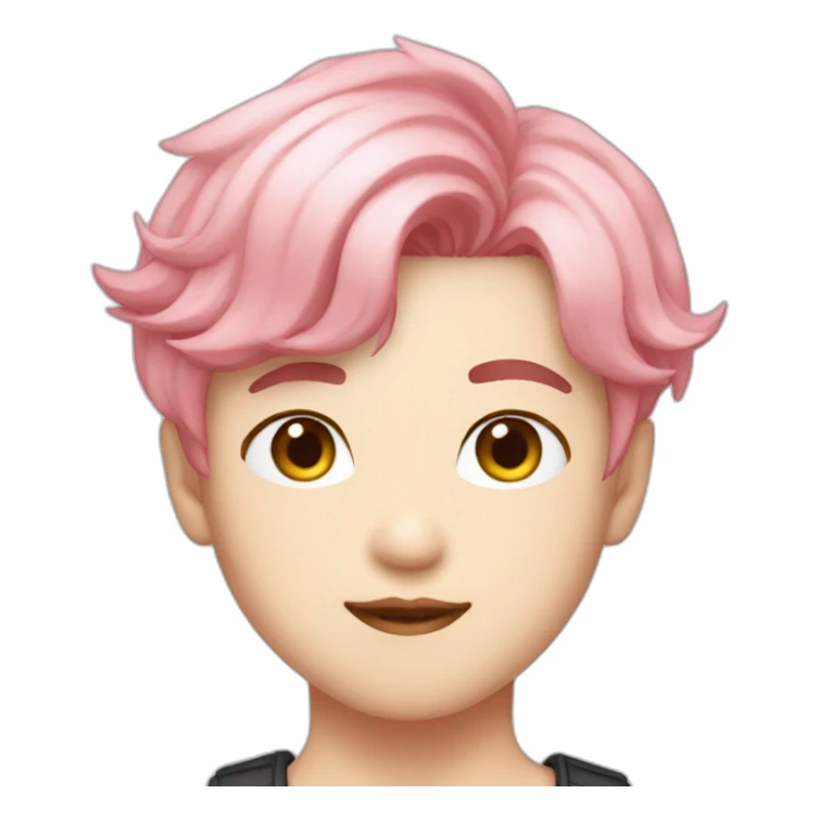 Jimin from BTS with pink hair sticker