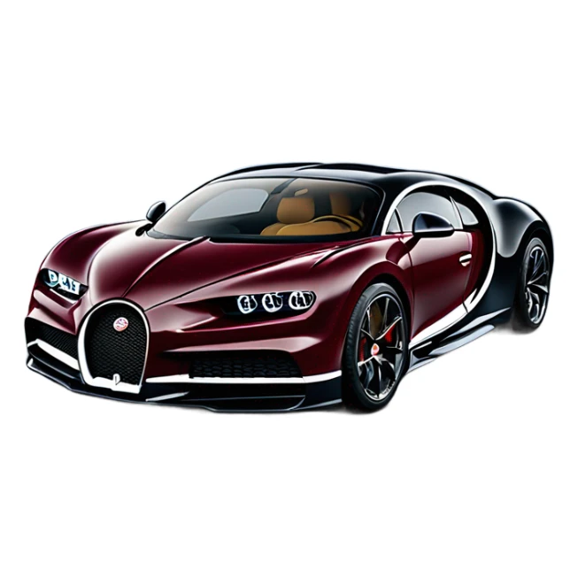 Burgundy Bugatti Chiron Super Sport sticker