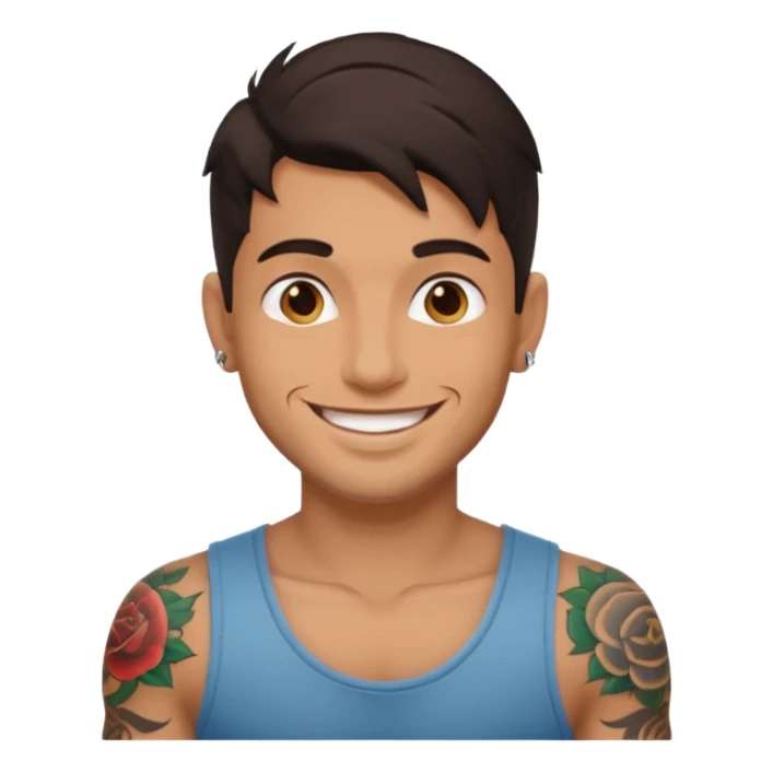 Italina guy with tattoos sticker