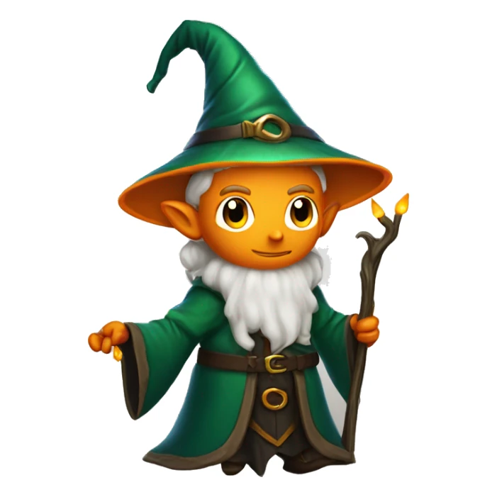 pumkin elf male wizard sticker