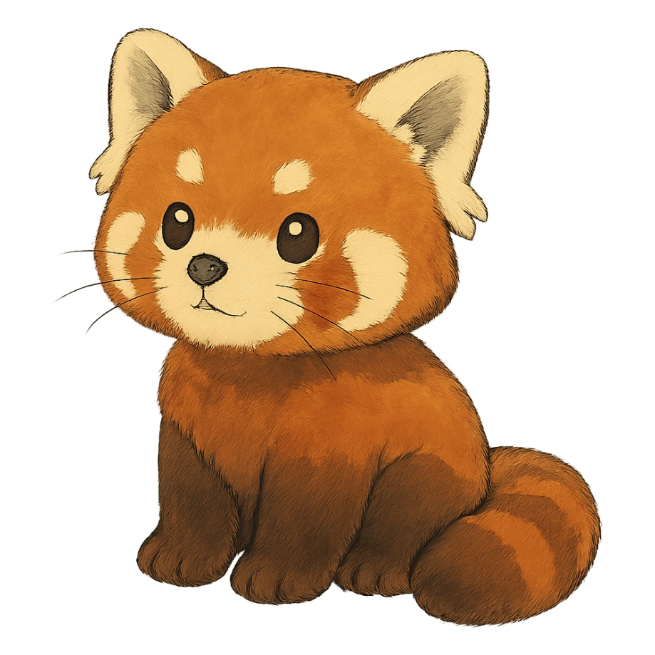 cute baby red panda sticker