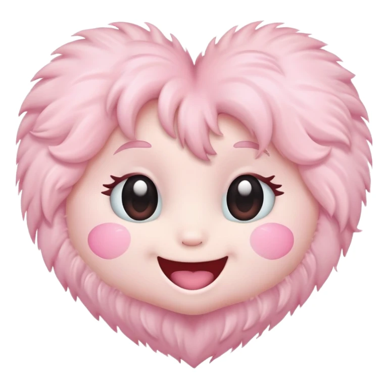 pastel pink heart with a cute face sticker