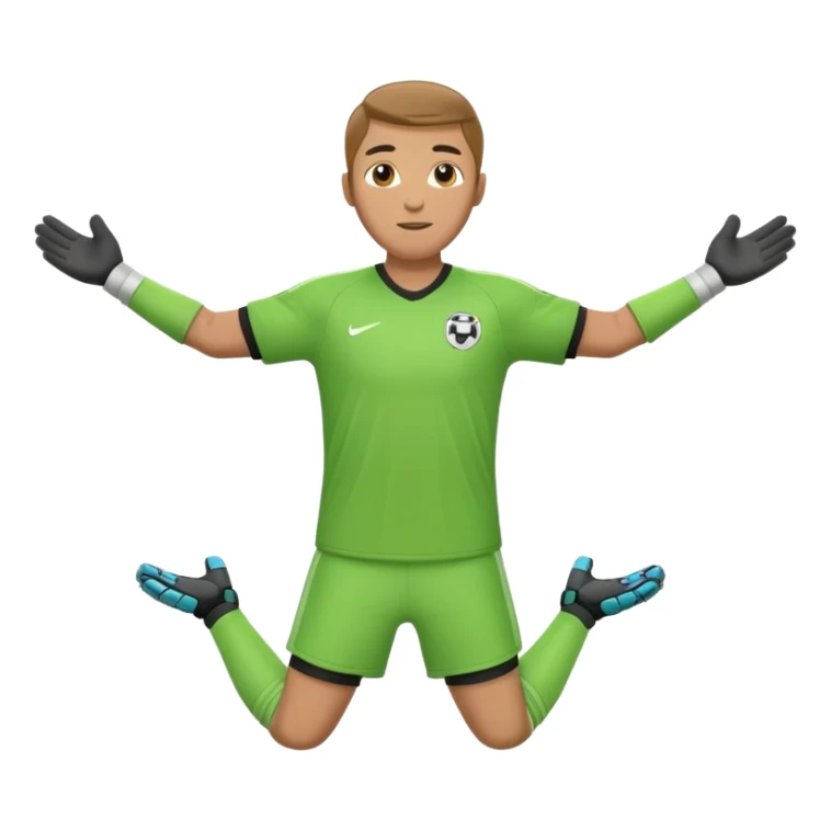 soccer goalkeeper full body arms out wide sticker