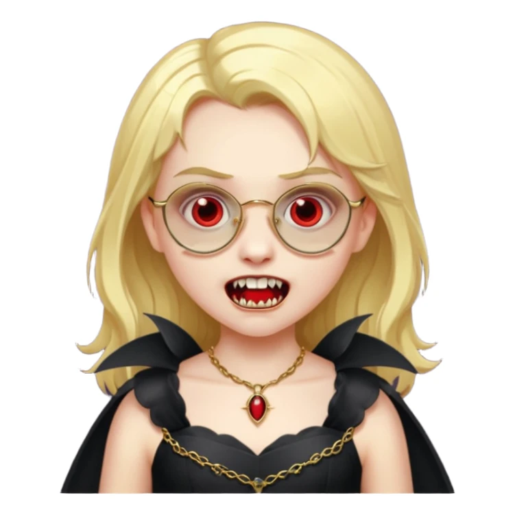 vampire kids with opticals half dress gold hair sticker